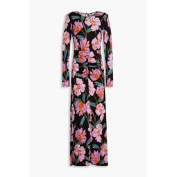 Madge ruched Lyocell and wool-blend jersey maxi dress