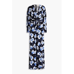 Fanny floral-print Lyocell and wool-blend jersey wide-leg jumpsuit