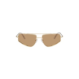 SSENSE Exclusive Gold The Speed Sunglasses 241830F005006