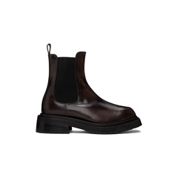 Brown Mike Chelsea Boots 241830M223002