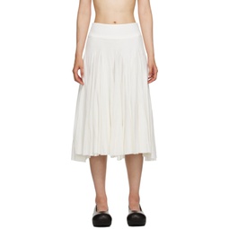 White Paneled Skirt 232470F092001