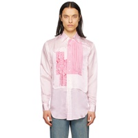 Pink Process Collage Shirt 231470M192000
