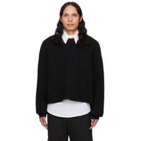 SSENSE Exclusive Black Cropped Sweater 222470M201006