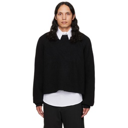 SSENSE Exclusive Black Cropped Sweater 222470M201006