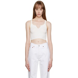Off-White Cropped Tank Top 231910F111006
