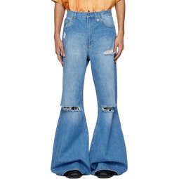 Blue Flared Jeans 241830M186012