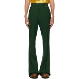 SSENSE Exclusive Green Mega Flared Trousers 241830M191007