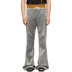 Gray Sunflower Trousers 231830M191003