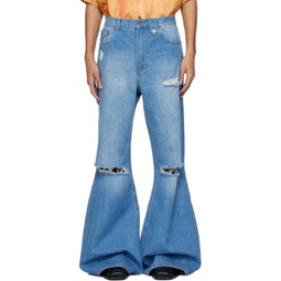 Blue Flared Jeans 241830M186012