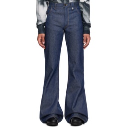 Blue Wide Jeans 241830M186014