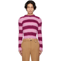 Pink & Burgundy Freddy Sweater 232830M201005