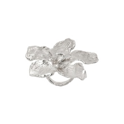 Silver Conie Vallese Edition Jardin Big Flower Ring 241656F011000
