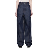 Blue Wavy Jeans 222790F069002