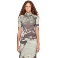 Gray Belted T Shirt 232752F110004