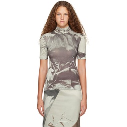 Gray Belted T Shirt 232752F110004