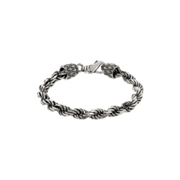 Silver Large Rope Chain Bracelet 241883M142028