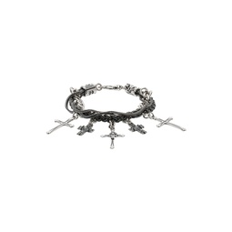 Silver Cross Charm Bracelet 241883M142008