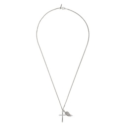 Silver Cross   Wing Necklace 231883M145011