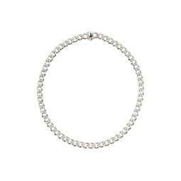 Silver Edge Chain Necklace 232883M145033