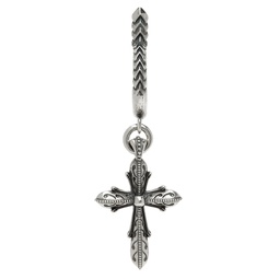 Silver Gothic Cross Single Earring 222883M144007