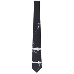 Black Cravatta Stampata Tie 241951M158002