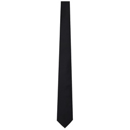 Black Pure Silk Tie 241951M158001