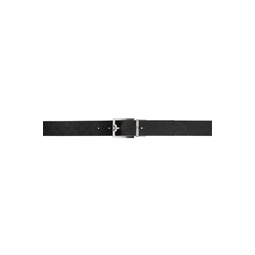 Black Leather Reversible Belt 241951M131004