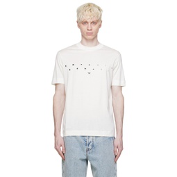 Off White Embroidered T Shirt 241951M213010