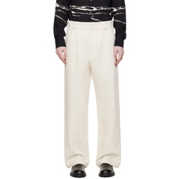 Off White Pleated Trousers 241951M191010