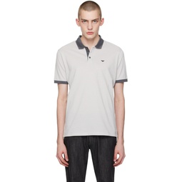 Gray Embroidered Polo 241951M212015