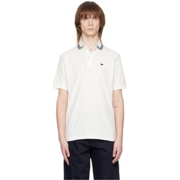 White Embroidered Polo 231951M212001
