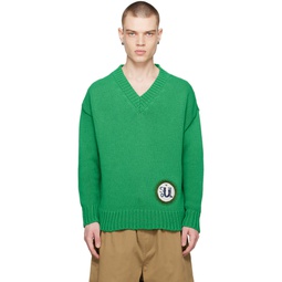 Green Oversized Sweater 231951M201004