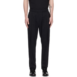 Black Pinched Seam Trousers 231951M191011