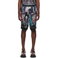 Multicolor Above Snakes Shorts 231500M193006