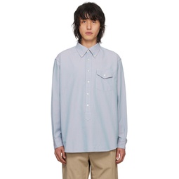 Blue Iridescent Shirt 241175M192001