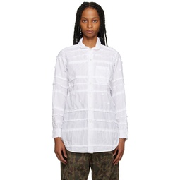 White Embroidered Shirt 231175F109003