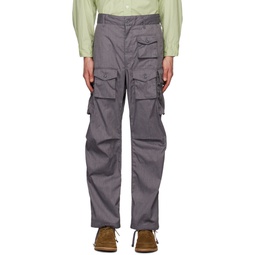 Gray Bellows Pockets Cargo Pants 231175M188002