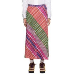 Multicolor Wrap Midi Skirt 231175F092004