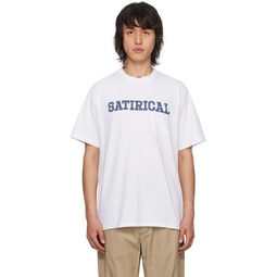 White Satirical T Shirt 241175M213003