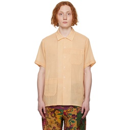Orange Camp Shirt 231175M192002