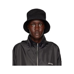 Black Quilted Brim Bucket Hat 222175F015002