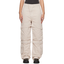 Beige Convertible Trousers 241940F087011