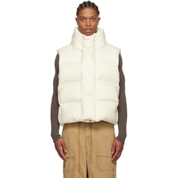 Off White Quilted Down Vest 241940M185002