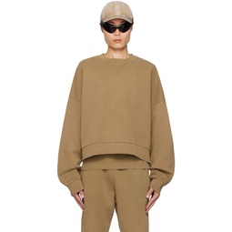 Beige Box Crew Sweatshirt 241940M204004