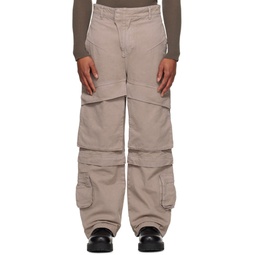 Gray Hard Cargo Pants 241940M188026