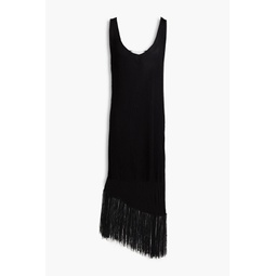 Le Progres fringed ribbed-knit midi dress