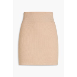 Ribbed jersey mini skirt