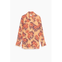 Quinne floral-print silk crepe de chine shirt