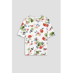 Sofia flora-print cotton-jersey top