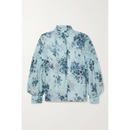 ERDEM Ruffled printed crepon blouse